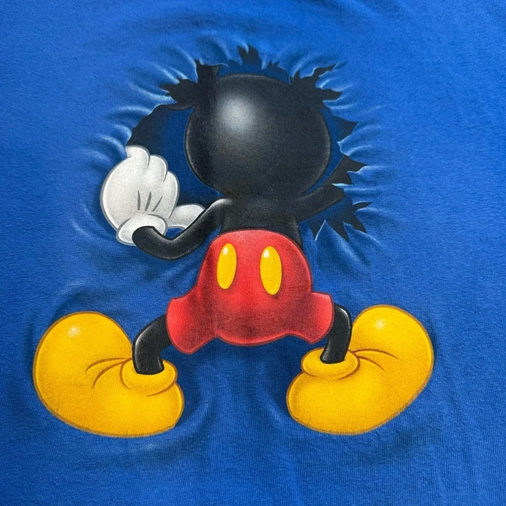 Vtg Youth S Walt Disneyworld Mickey Mouse T-Shirt Breakthrough Double Graphic L4